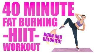 40 Minute Fat Burning HIIT Workout Burn 650 Calories! 