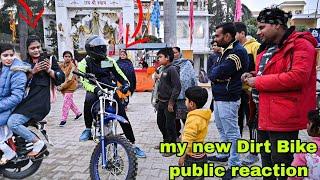 My new Dirt Bike public Reaction on road #skateaction #dirtbike #reaction#dirtbike #publicreaction