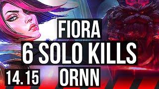 FIORA vs ORNN (TOP) | 6 solo kills, 42k DMG, Rank 9 Fiora | TR Challenger | 14.15