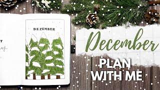 PLAN WITH ME: Bullet Journal Setup December 2022 | Minimalist Pine Tree Theme 