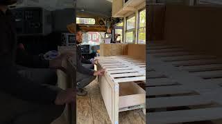 CAMPER VAN CONVERSION | Bench/Bed #vanconversion #vanlife #campervan #tinyhomebuild #diy