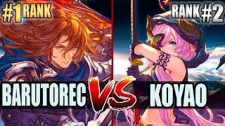 GBVSR  Barutorec (Siegfried) vs Koyao (Narmaya)  High Level Gameplay