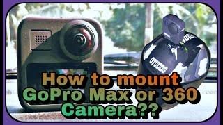 How to mount GoPro Max or 360 action camera on a helmet