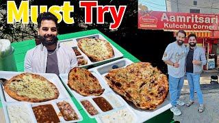 Amritsari Kulcha in Delhi | Full Receipe | Amritsari Kulcha Corner #streetfood #india #food #viral