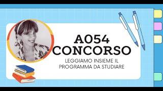 CONCORSO A054 guardiamo insieme il programma da studiare  #insegnante #scuola #concorso