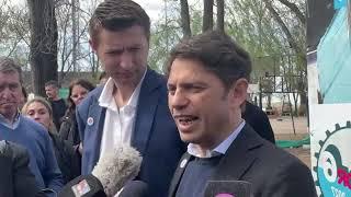 Gobernador de la provincia de Buenos Aires Axel Kicillof, prensa Leandro N Alem