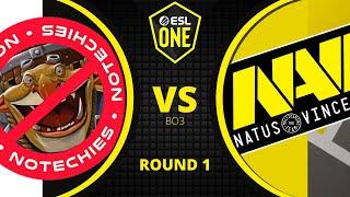 NOTECHIES vs NAVI - Round 1 Upper Division - DPC 2021 CIS ESL ONE Dota 2 Highlights