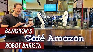 Bangkok's NEW ROBOT Cafe | Amazon Coffee, Thailand 