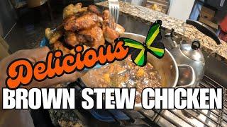 DELICIOUSLY EASY Jamaican Brown Stew Chicken Recipe!