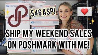 Ship My Weekend Sales on Poshmark With Me! See What Sold FAST & For a GREAT Profit! $46 ASP!