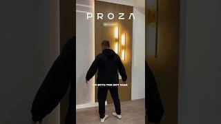 Декоративная стена из шпона и светильники с разным сценарием освещения #ремонтквартирказань #мебель