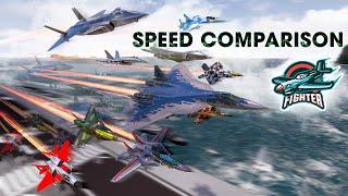 COMPARISON 3D SPEED  - Fastest Fighter Jet