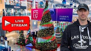 Las Vegas Christmas Shopping Fashion Show Mall Live Stream mit René