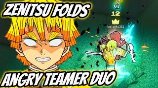 ZENITSU FOLDS ANGRY TEAMER DUO | Rogue Demon