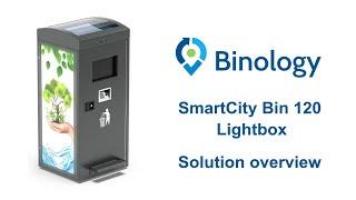 Binology Smart City Bin 120 Lightbox - Urban advertising solution | Waste Management WM | Smart City