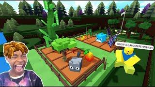 building GROW A GARDEN with PETS in Build a Boat Funny moments memes trolling