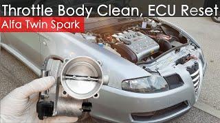 How to Clean Throttle Body and Reset ECU On Alfa GT, 147, 156 Twin Spark, 1.6, 1.8, 2.0