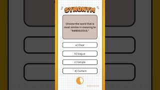 Synonym Challenge - What’s Another Word for 'Ambiguous'?