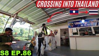CROSSING into Thailand  from Laos  Didn't go as Planned S8 EP 86 | Pakistan to Japan Motorcycle