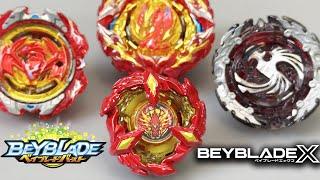 Beyblade X VS Beyblade Burst! | Phoenix Wing 9-60GF VS Prominence, Revive & Dead Phoenix Epic Battle