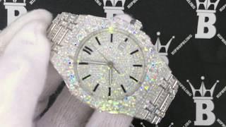 Octagon Full CZ Big Bezel Silver Bling Bling Watch | Bustdown Iced Out Wristwatch WACZ119S