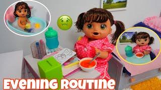 Baby Alive doll Ayla's Evening Routine feeding doll soup baby alive doll videos