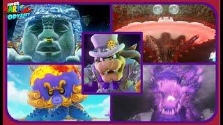 Super Mario Odyssey - All Boss Encounters - NO DAMAGE!!