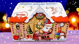 ASMR Unboxing Kinder’s 3D House Santa House Advent Calendar - Relaxing Festive Joy! Christmas 2023