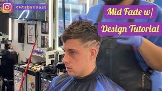 How to: Mid Bald Fade w/ Freestyle Design (Barber Tutorial) //