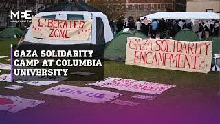 Columbia University lawn transformed into Gaza solidarity camp