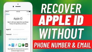 FREE APPLE ID RECOVER WITHOUT PHONE NUMBER (HOW TO RECOVER APPLE ID ON IPHONE IPAD MAC (Latest 2021)