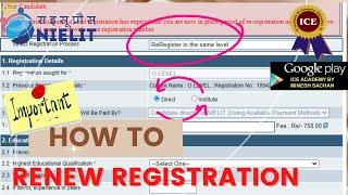 Nielit O/A Level Registration Renew कैसे करे ?|| How to renew o level registration ?