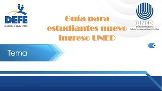 Guía para Estudiantes Nuevo Ingreso