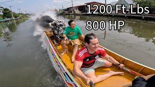 1200 Ft-Lbs/800hp 85MPH! Thailand Diesel River Boats!