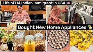 Indian Mom Busy/Productive Morning Routine! Bought New Home Appliances! Kitchen cleaning Routine!