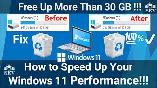 How to Free Up Low Disk Space in Windows 11 | Fix "Disk Space Too Low" Make Your PC Faster!!!