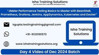 JMeter Performance Testing Basics to Master Day-4 on 24th Dec.WhatsApp us on +91-9133190573 toenroll