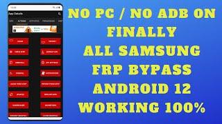 FINALLY !!  Without PC Samsung Frp Bypass  Android 12 - No Need Adb Enable No Backup No Restore