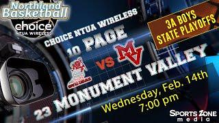 3A Boys State Playoffs - No. 10 Page vs No. 23 Monument Valley