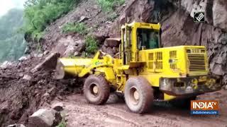 Boulders block road in J-K's Reasi