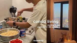 condo living: moving in day, life so far in manila, pasta night and life update