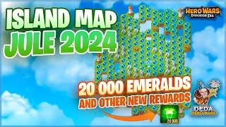 Jule island map. Best reward, get 20 000 emeralds in Hero-Wars: Dominion Era.