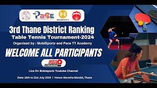 Table 1 | 3rd Thane District Ranking Table Tennis Tournament 2024