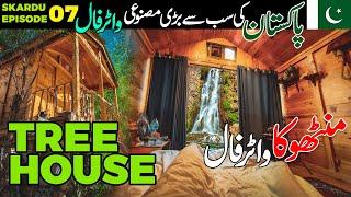 Epic Night Stay in Manthoka Waterfall Tree House  Solo Motorcycle Tour To Skardu 2023 | Ammar Biker