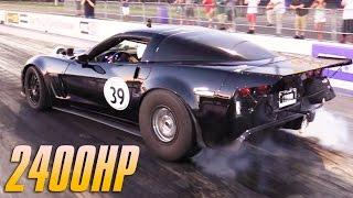 2400hp Unicorn Vette - 8 Second Pass