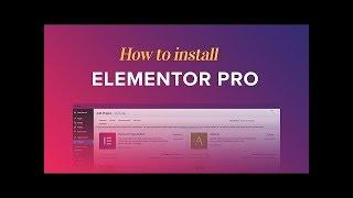 How to Install elementor  Pro Page Builder for WordPress - 2017