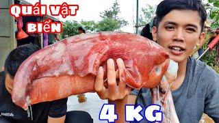 Lần Đầu Ăn Mực Lá Đại Dương Khổng Lồ 4 Kg | Thăm Nhà Anh Huân Thợ Rừng