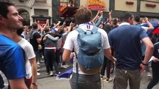 French Team Fans in San Francisco going crazy!
