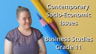 Business Studies Grade 11 | Socio Economic Issues | Term 1