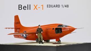 Eduard BELL X-1 improved with extra Details | 1/48 scale | Full Build with Base & Figure